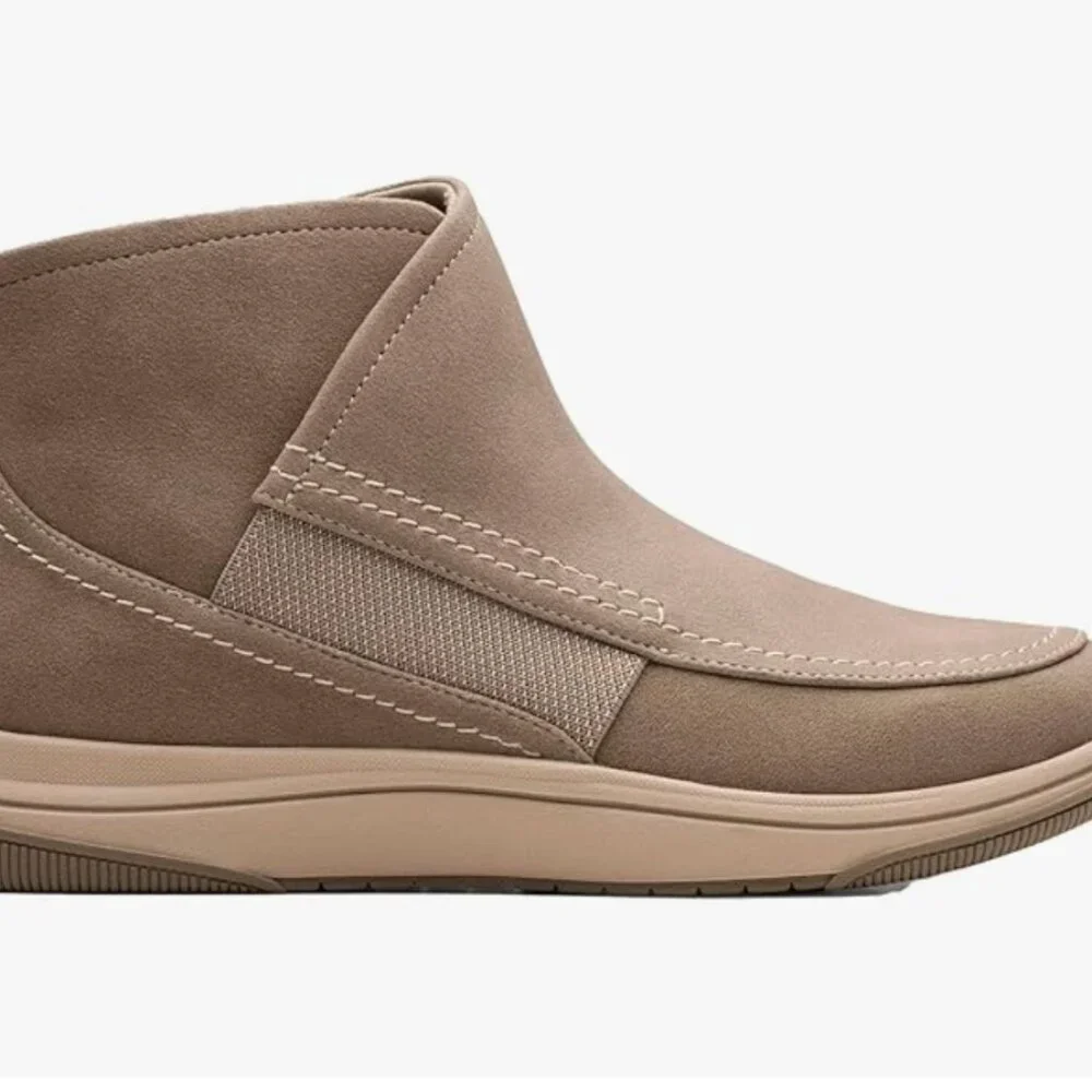 Clarks CloudSteppers Women's Breeze Cora Ankle Boot Dark Taupe